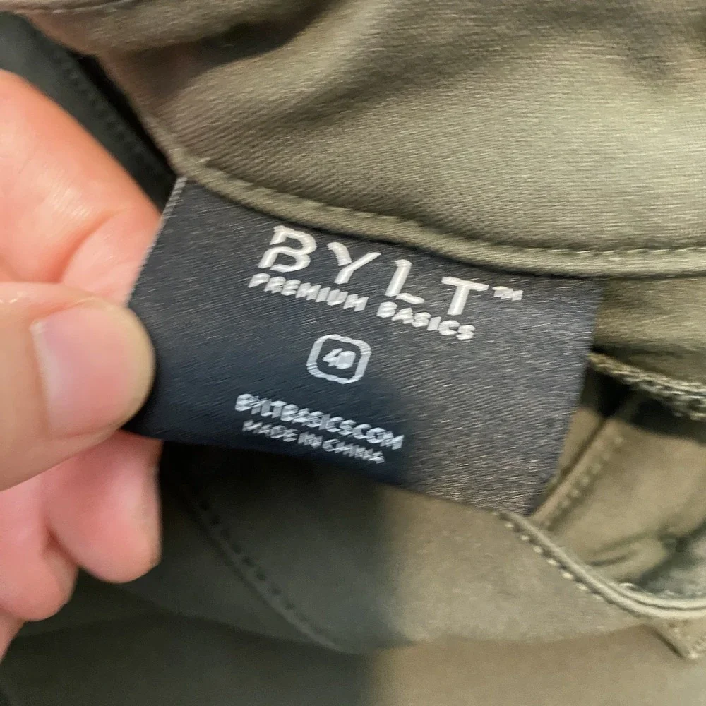 BYLT Basics Pants Mens 40 Athletic Stretch Zipper Pocket Casual Straight Leg‎